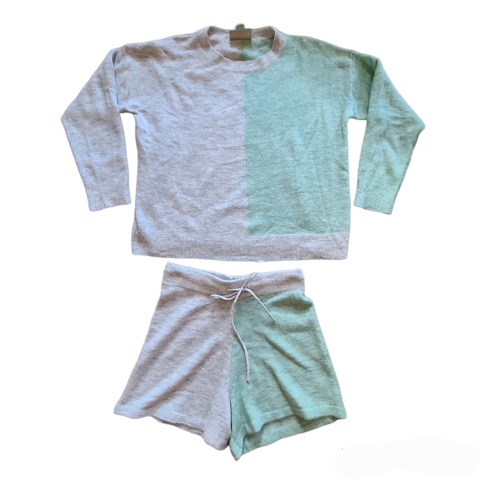 Saturday/Sunday lea colorblocked knit lounge set anthropologie small - Picture 3 of 8